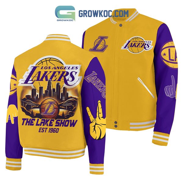 Los Angeles Lakers The Lake Show Proud Fan Baseball Jacket