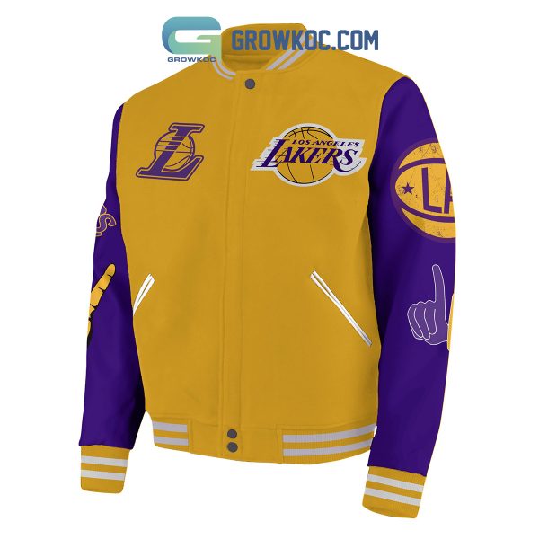 Los Angeles Lakers The Lake Show Proud Fan Baseball Jacket