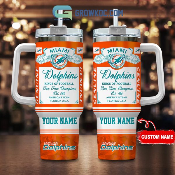 Miami Dolphins Kings of Football Personalized 40oz Tumbler