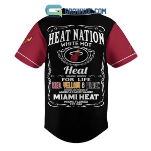 Miami Heat Heat Nation White Hot Heat Baseball Jersey