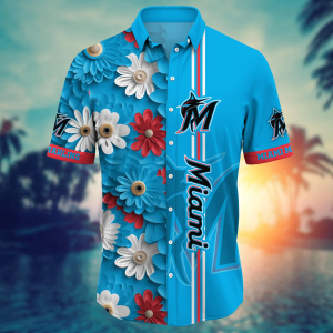 Miami Marlins Summer Flower Hawaii Shirts