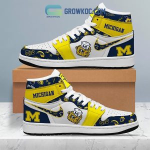 Michigan Wolverines Love Air Jordan 1 Shoes
