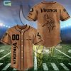 New England Patriots Brown American Flag Personalized Baseball Jersey