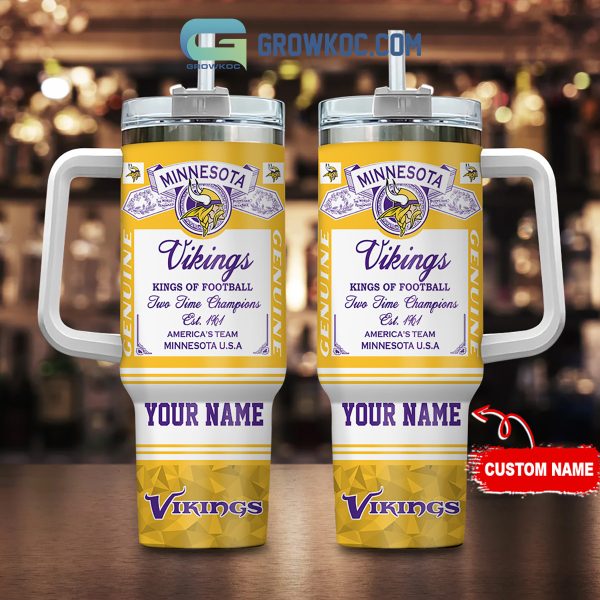 Minnesota Vikings Kings of Football Personalized 40oz Tumbler