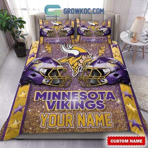 Minnesota Vikings Star Wall Personalized Fan Bedding Set