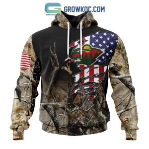 Minnesota Wild NHL Special Camo Realtree Hunting Personalized Hoodie T Shirt