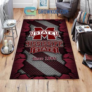 Mississippi State Bulldogs Football Team Living Room Rug