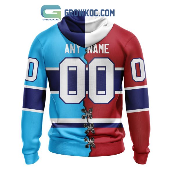 Montreal Canadiens Mix Reverse Retro Personalized Hoodie Shirts