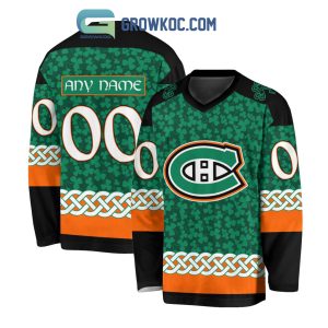 Montreal Canadiens St.Patrick’s Day Personalized Long Sleeve Hockey Jersey