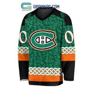 Montreal Canadiens St.Patrick’s Day Personalized Long Sleeve Hockey Jersey
