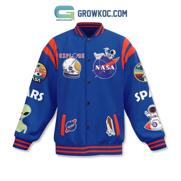 NASA Explore Mars Aliens Baseball Jacket