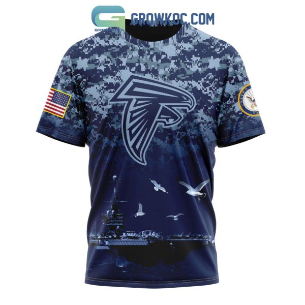 NFL Atlanta Falcons Honor US Navy Veterans Personalized Hoodie T Shirt