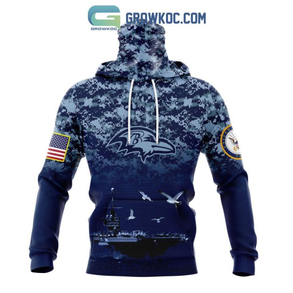 NFL Baltimore Ravens Honor US Navy Veterans Personalized Hoodie T Shirt