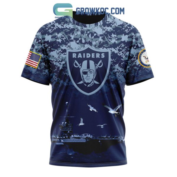 NFL Las Vegas Raiders Honor US Navy Veterans Personalized Hoodie T Shirt