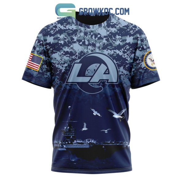 NFL Los Angeles Rams Honor US Navy Veterans Personalized Hoodie T Shirt