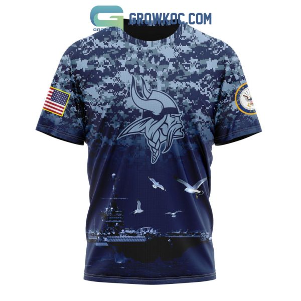 NFL Minnesota Vikings Honor US Navy Veterans Personalized Hoodie T Shirt
