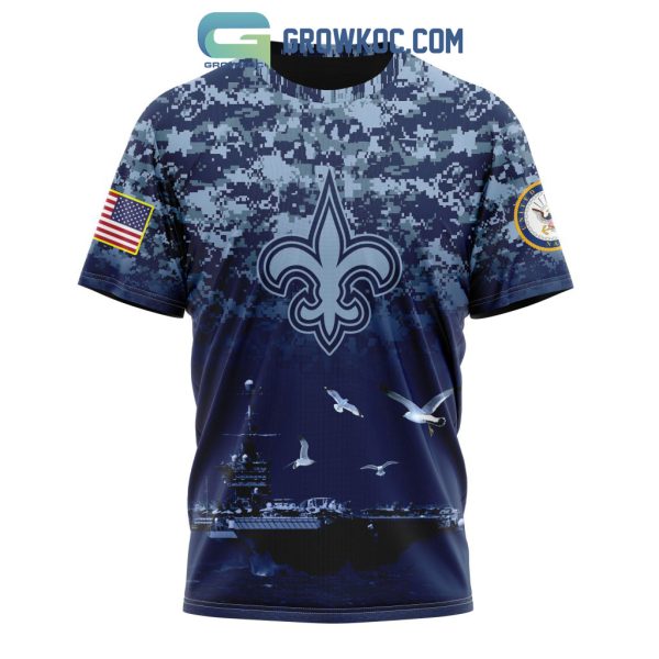 NFL New Orleans Saints Honor US Navy Veterans Personalized Hoodie T Shirt
