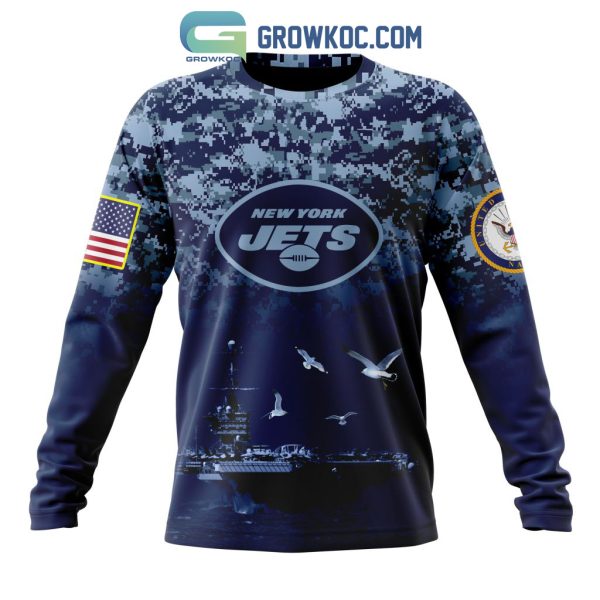 NFL New York Jets Honor US Navy Veterans Personalized Hoodie T Shirt