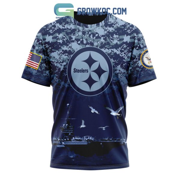 NFL Pittsburgh Steelers Honor US Navy Veterans Personalized Hoodie T Shirt