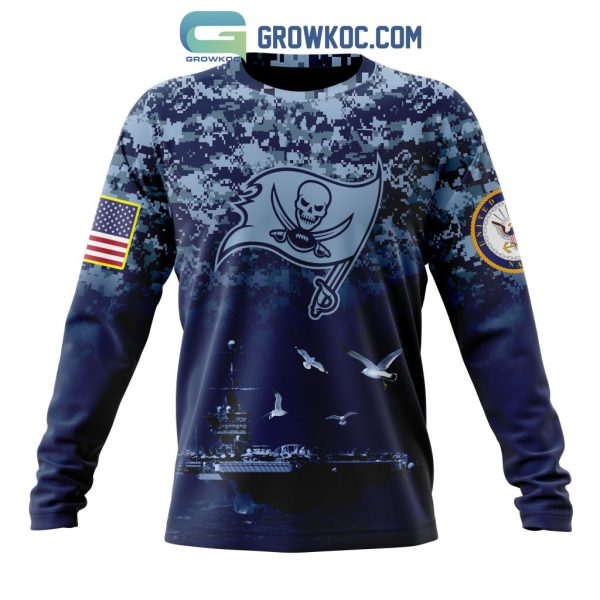 NFL Tampa Bay Buccaneers Honor US Navy Veterans Personalized Hoodie T Shirt