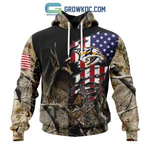 Nashville Predators NHL Special Camo Realtree Hunting Personalized Hoodie T Shirt