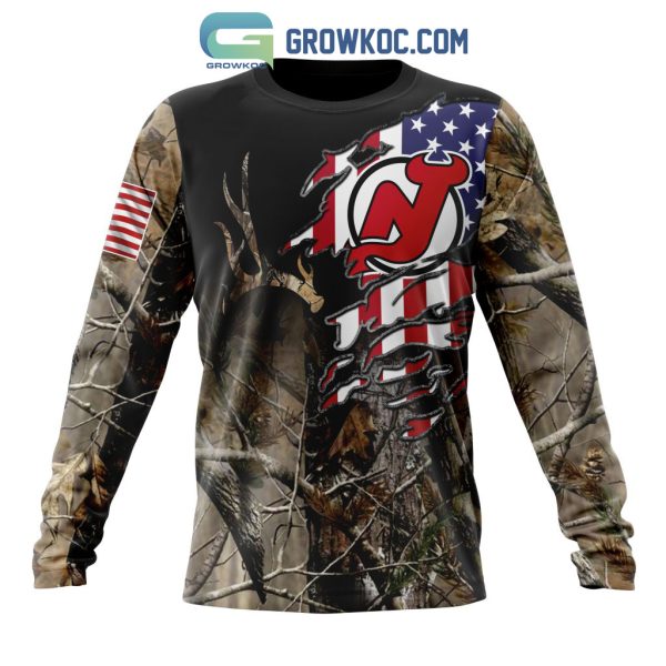 New Jersey Devils NHL Special Camo Realtree Hunting Personalized Hoodie T Shirt