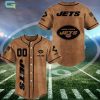 New York Giants Brown American Flag Personalized Baseball Jersey