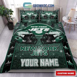 New York Jets Star Wall Personalized Fan Bedding Set