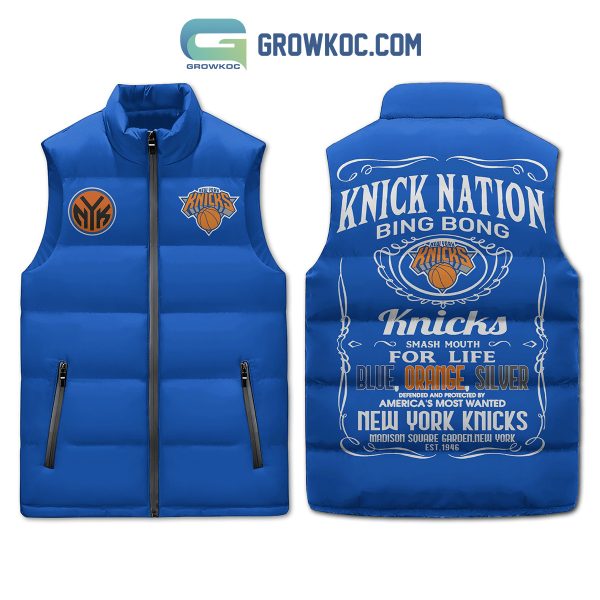 New York Knicks Bing Bong Fan Sleeveless Puffer Jacket