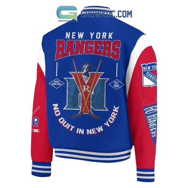 New York Knicks No Quit In The City Baseball Jacket
