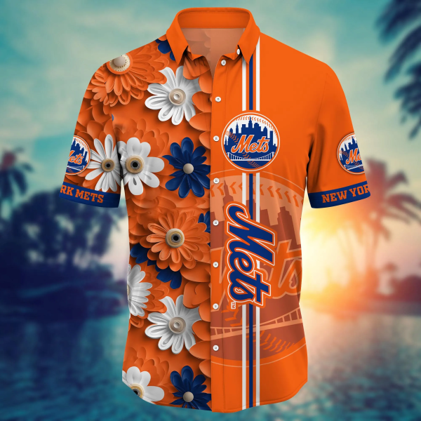 New York Mets Summer Flower Hawaii Shirts