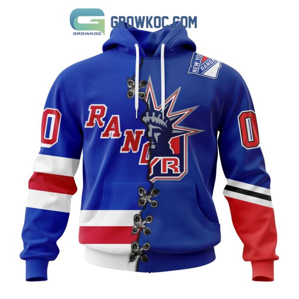 New York Rangers Mix Reverse Retro Personalized Hoodie Shirts