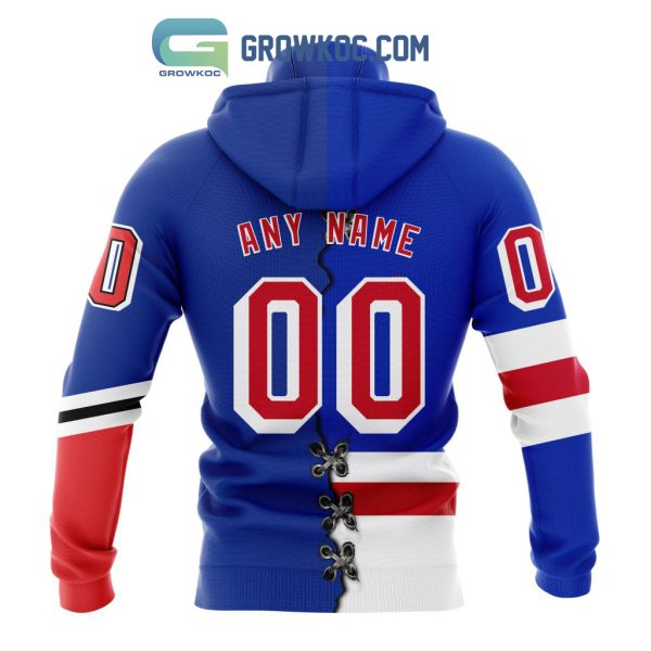 New York Rangers Mix Reverse Retro Personalized Hoodie Shirts