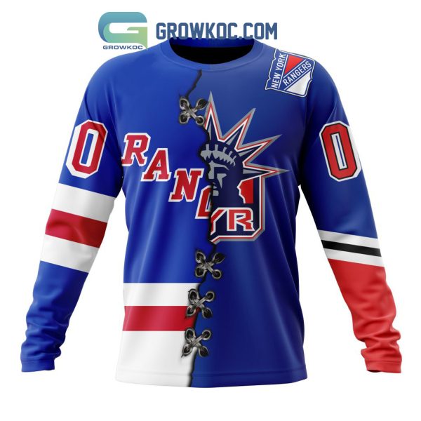 New York Rangers Mix Reverse Retro Personalized Hoodie Shirts