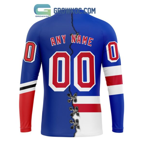 New York Rangers Mix Reverse Retro Personalized Hoodie Shirts