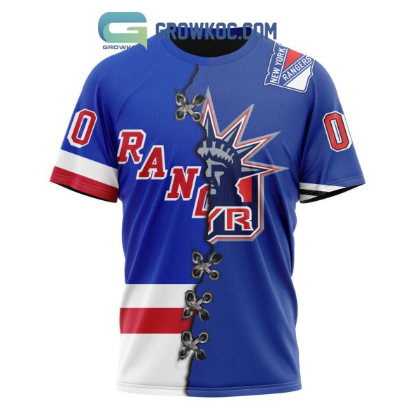 New York Rangers Mix Reverse Retro Personalized Hoodie Shirts