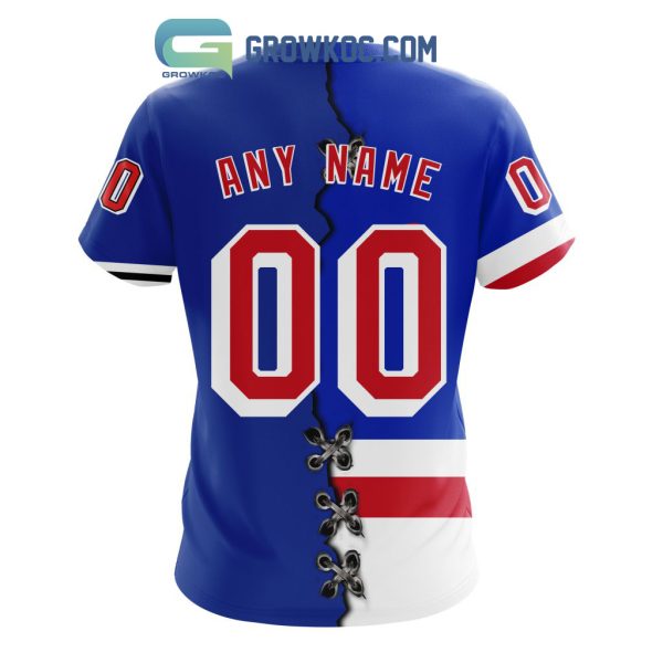 New York Rangers Mix Reverse Retro Personalized Hoodie Shirts