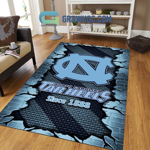 North Carolina Tar Heels Football Team Living Room Rug