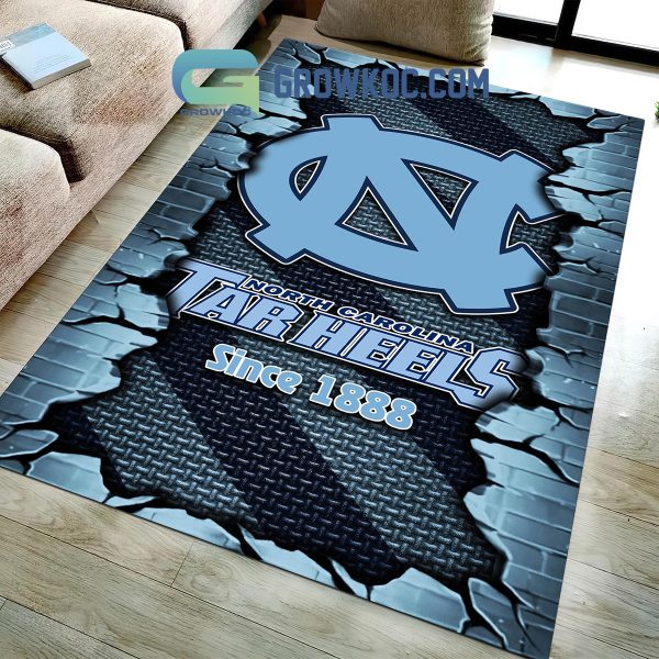 North Carolina Tar Heels Football Team Living Room Rug