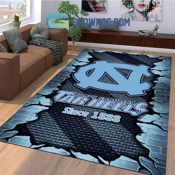 North Carolina Tar Heels Football Team Living Room Rug