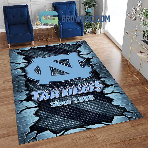 North Carolina Tar Heels Football Team Living Room Rug