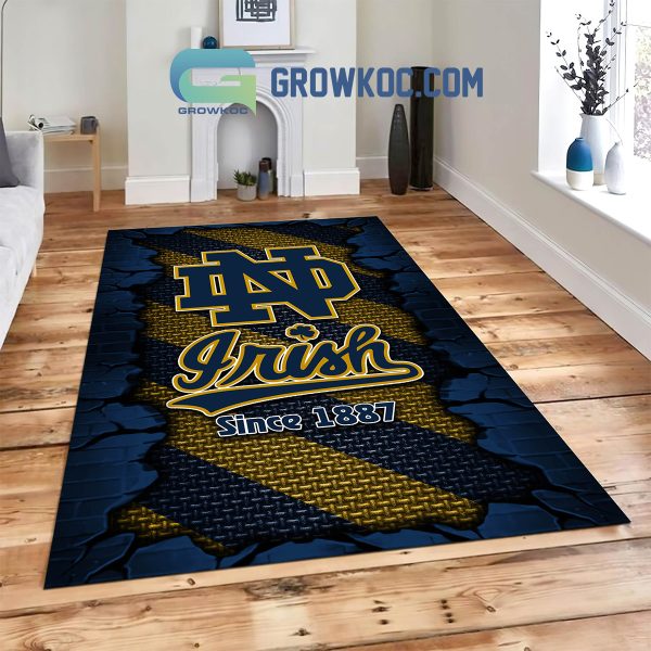 Notre Dame Fighting Irish Football Team Living Room Rug