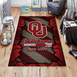Oklahoma Sooners Football Team Living Room Rug