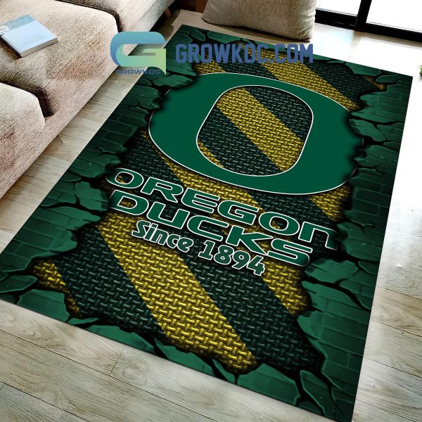 Oregon Ducks Football Team Living Room Rug