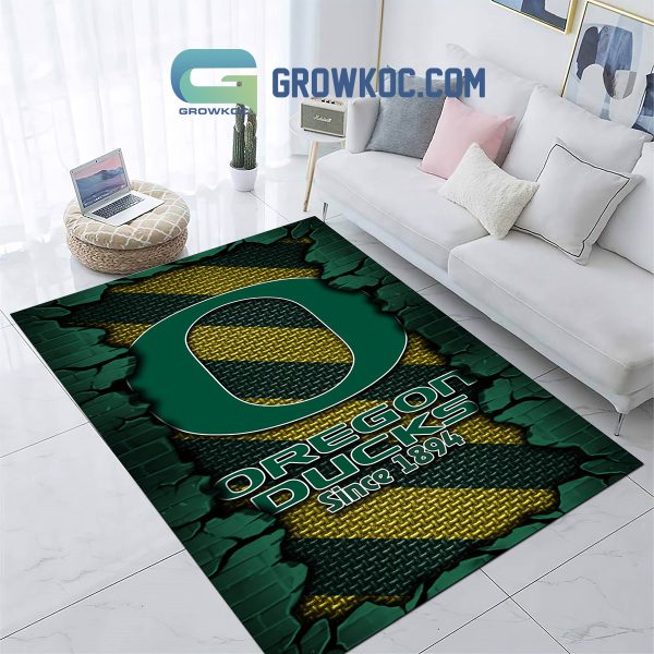 Oregon Ducks Football Team Living Room Rug