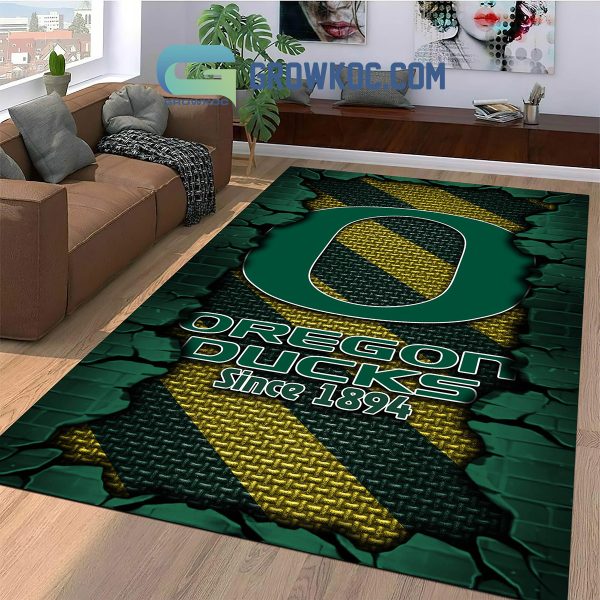 Oregon Ducks Football Team Living Room Rug