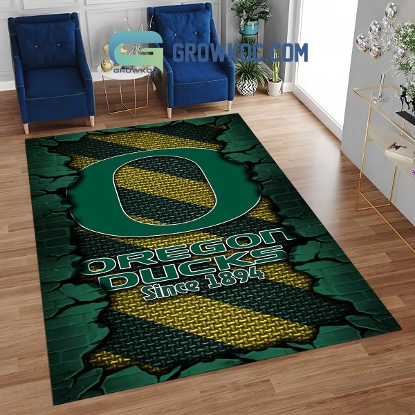 Oregon Ducks Football Team Living Room Rug