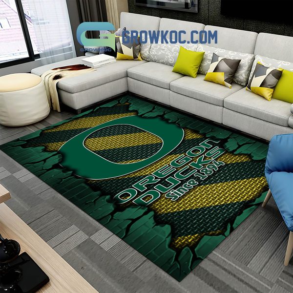 Oregon Ducks Football Team Living Room Rug