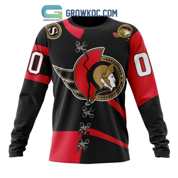 Ottawa Senators Mix Reverse Retro Personalized Hoodie Shirts