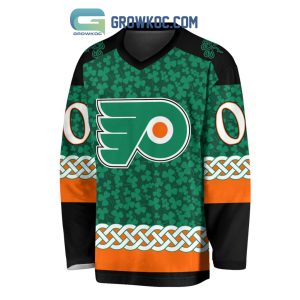 Philadelphia Flyers St.Patrick’s Day Personalized Long Sleeve Hockey Jersey